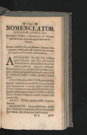 Nomenclator Geographicus