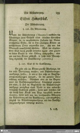 Eilftes Hauptstück. Die Absonderung