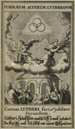 "Jubilaeum alterum Lutheranor" - Albumblatt zum 200. Jahrestag der Augsburger Konfession (unten)