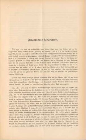 Allgemeine Uebersicht.