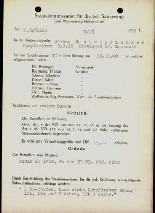 Schwinghammer, Alfons