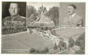 Ansichten aus Kassel mit Hitler-Porträt
