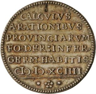 Medaille auf die Wiederherstellung der Finanzen, 1594