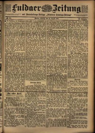 Ausgabe vom Montag, den 26. August 1901.