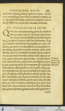 De Consolatoria Epistola