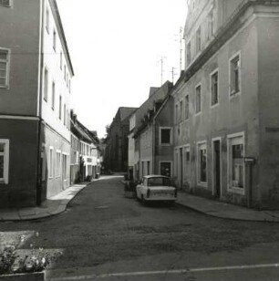 Oederan, Kleine Kirchgasse 2/8. Wohnhäuser. Straßenansicht