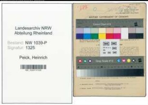 Entnazifizierung Heinrich Peick , geb. 11.06.1900 (Postbeamter)