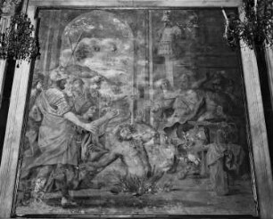 Freskenzyklus der Cappella della Madonna del Sasso — Szene aus der Geschichte des wundertätigen Gnadenbildes der Madonna del Sasso
