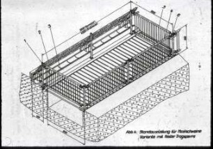 Standausrüstung für Mastschweine; Variante mit fester Trogsperre