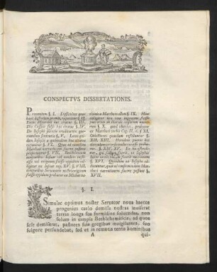 Conspectus Dissertationis.