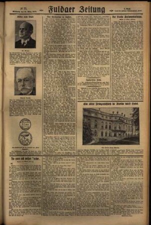 Dritte Ausgabe vom Mittwoch, den 27. März 1929.