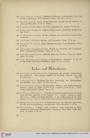Leder- und Holzarbeiten (Nr. 430-454)