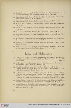 Leder- und Holzarbeiten (Nr. 430-454)
