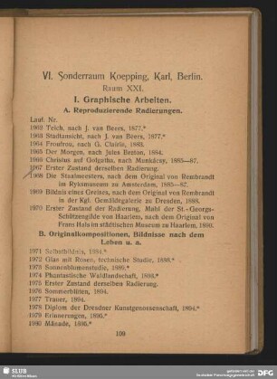 VI. Sonderraum Koepping