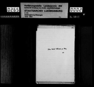 Bürgerrechtsangelegenheiten im Oberamt Welzheim (ohne Ortsangaben)