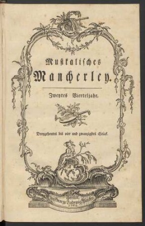 Zweytes Vierteljahr. Dreyzehentes bis vier und zwanzigstes Stück