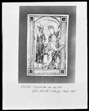 Officien und Gebete — Psalterfragmente, Folio 1recto-2verso — ---, Folio 1recto-2versoDie heiligen drei Könige, Folio 2recto