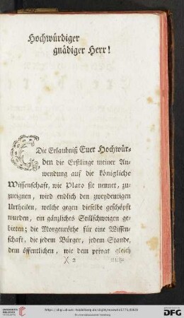 Hochwürdiger gnädiger Herr!