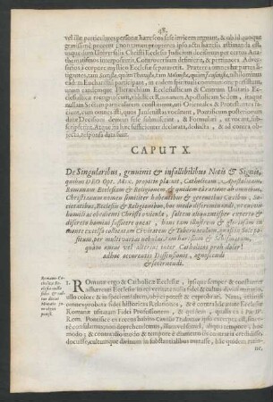 Caput X. De Singularibus, genuinis & infallibilibus Notis & Signis ...