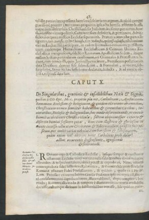 Caput X. De Singularibus, genuinis & infallibilibus Notis & Signis ...