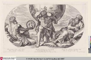 [Herkules trägt die Erdkugel, nach dem Fresko im Camerino des Palazzo Farnese]