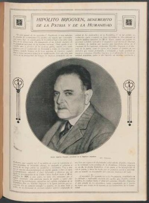 Hipólito Irigoyen, benemérito de la patria y de la humanidad