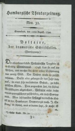 Nro. 32. Sonnabend, den 11ten August, 1792