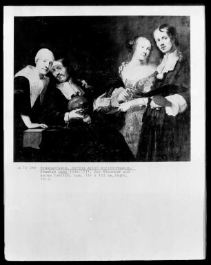 Familienbild: Selbstbildnis des Künstlers mit seiner Braut und deren Eltern, dem Maler Jacob Weyer und Gattin