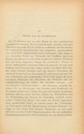 III. Moltke und das Preußentum
