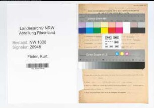 Entnazifizierung Kurt Fleter, geb. 02.02.1909 (B)