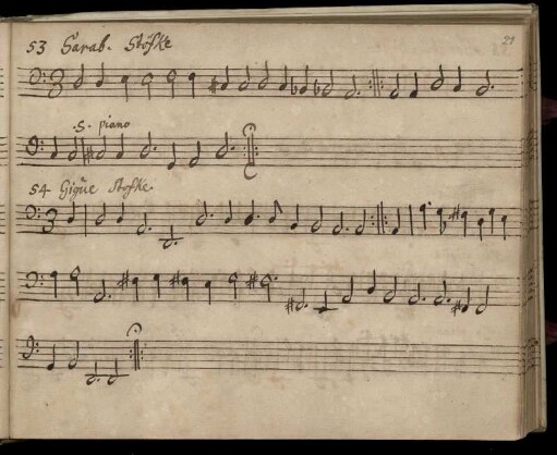 Sarabande. Gigue