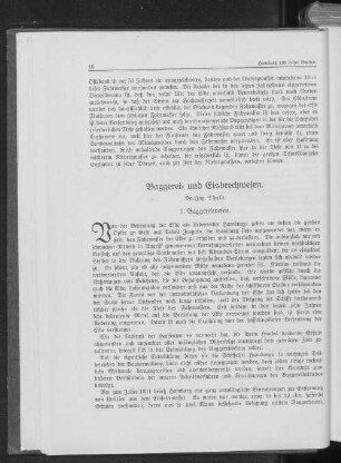 Baggerei- und Eisbrechwesen.