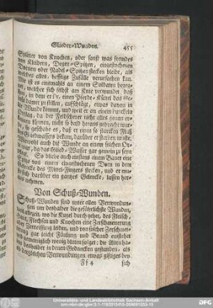 Von Schuß-Wunden.