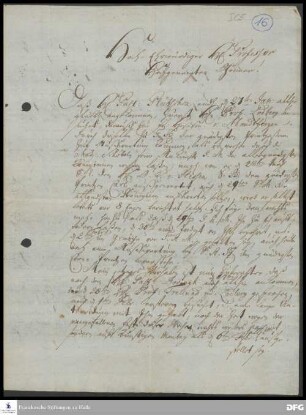 Brief von Christian Wendt an August Hermann Francke.