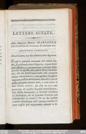 Lettere Scelte.