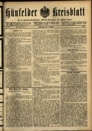 Ausgabe vom Donnerstag, den 09. Oktober 1913.