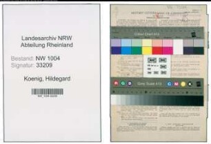 Entnazifizierung Hildegard Koenig , geb. 05.03.1899 (Stenotypistin)