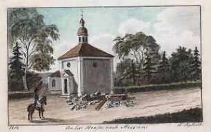 'An der Straße nach Moskau' Aquarell