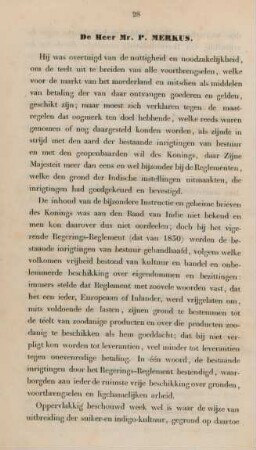 De heer Mr. P. Merkus. De gouverneur-generaal van den Bosch