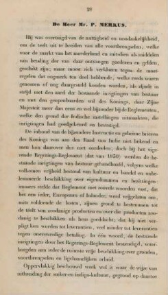 De heer Mr. P. Merkus. De gouverneur-generaal van den Bosch