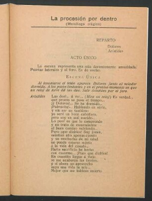 La proseción por dentro : (Monólogo trágico)