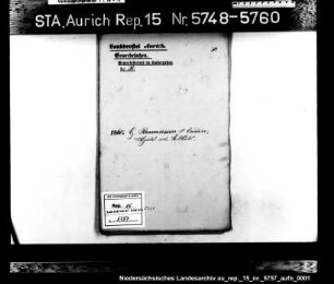 Hausierkonzessionen und -gesuche: H. Remmersen aus Emden, Biskuithandel