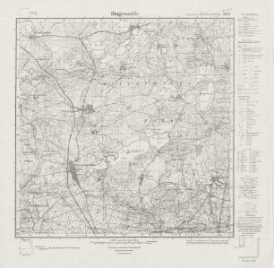 2948 (alte Nr.: 1481) Ringenwalde, Meßtischblatt (4cm - Karte)