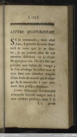 Lettre Quatorziéme