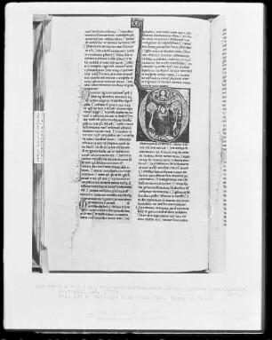 Heisterbacher Bibel — Initiale D (omine exaudi), darin David im Gebet, Folio 247verso