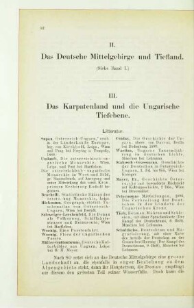 II. Das Deutsche Mittelgebirge und Tiefland