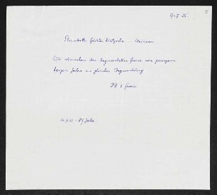 Brief von Gerhart Hauptmann und Margarete Hauptmann an Elisabeth Förster-Nietzsche