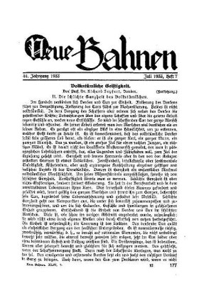 Volkstümliche Geistigkeit : Fortsetzung
