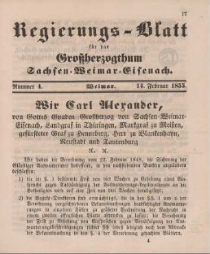 Nr. 4 : 14. Februar 1855