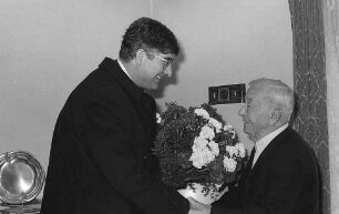 Freiburg im Breisgau: Johann Imberg wird für seine 70-jährige Mitgliedschaft in der SPD von Rolf Böhme geehrt